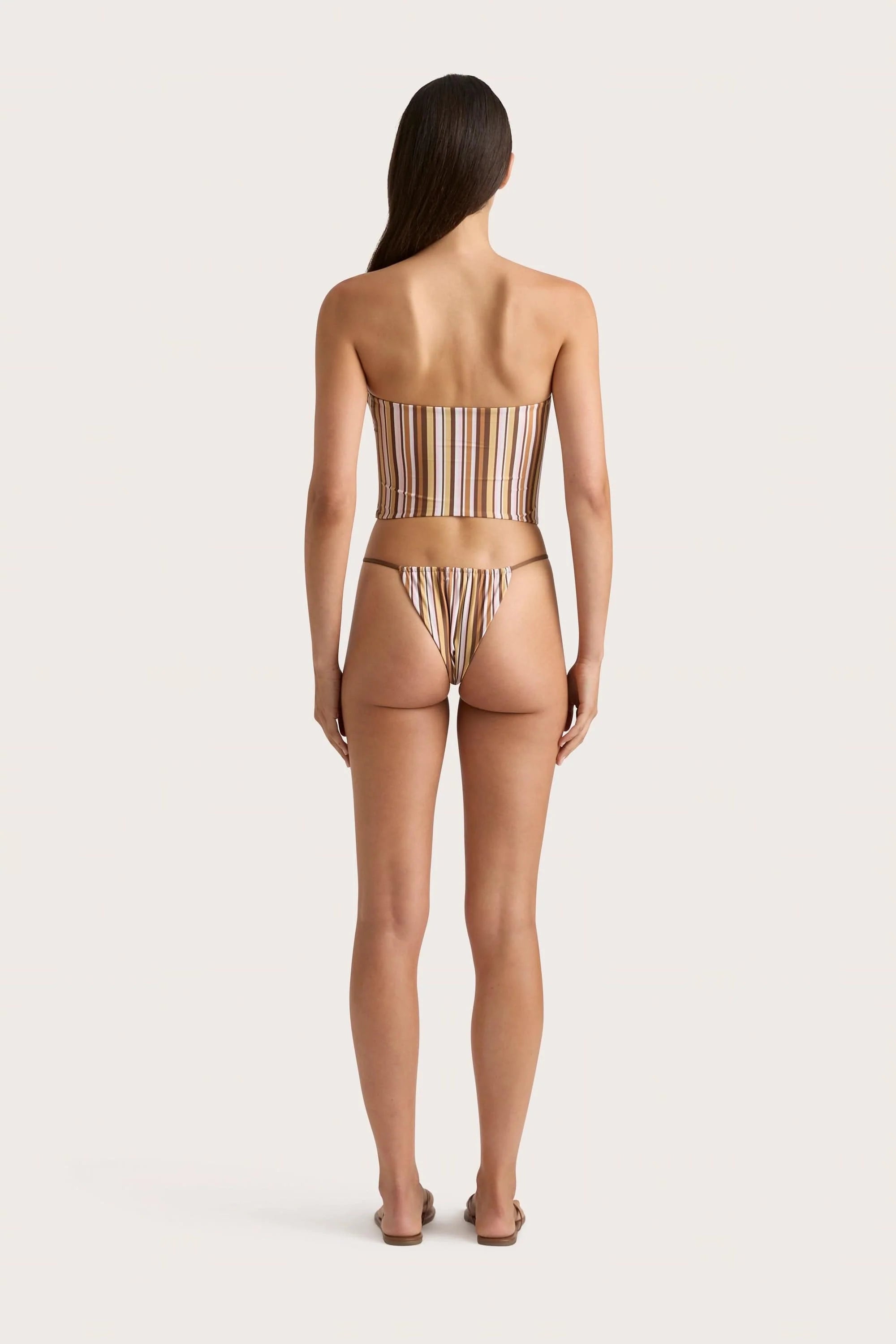 Jean Swim Top Terracotta Stripe - Final Sale