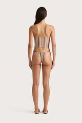 Jean Swim Top Terracotta Stripe - Final Sale