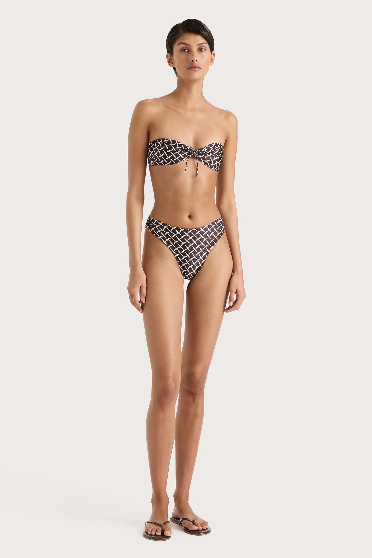 Henni Bikini Bottom Espresso Geo - Final Sale