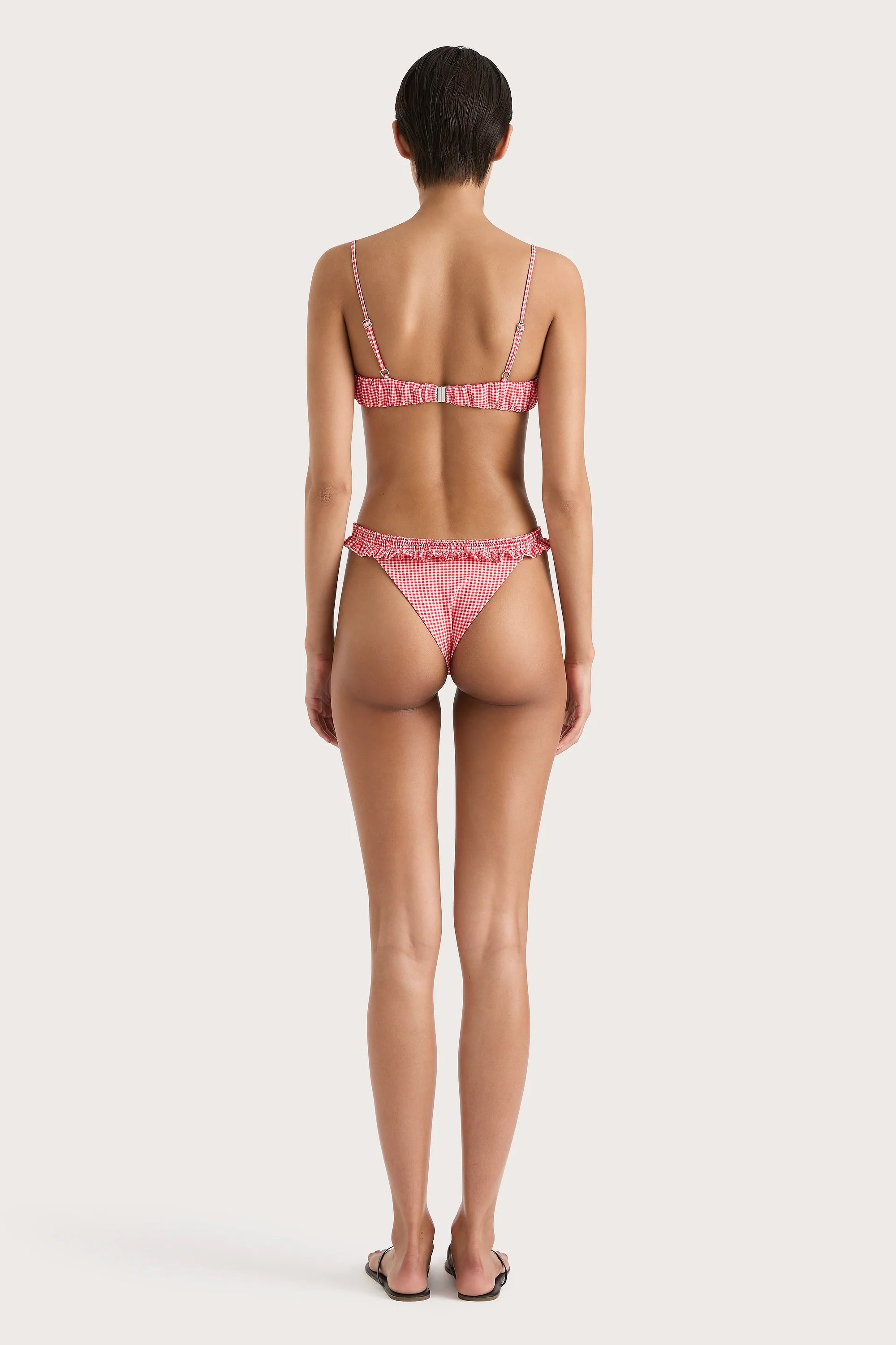 Esterel Bikini Bottom Gingham Red - Final Sale