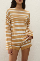 Lyana Top Breton Stripe Sienna - Final Sale