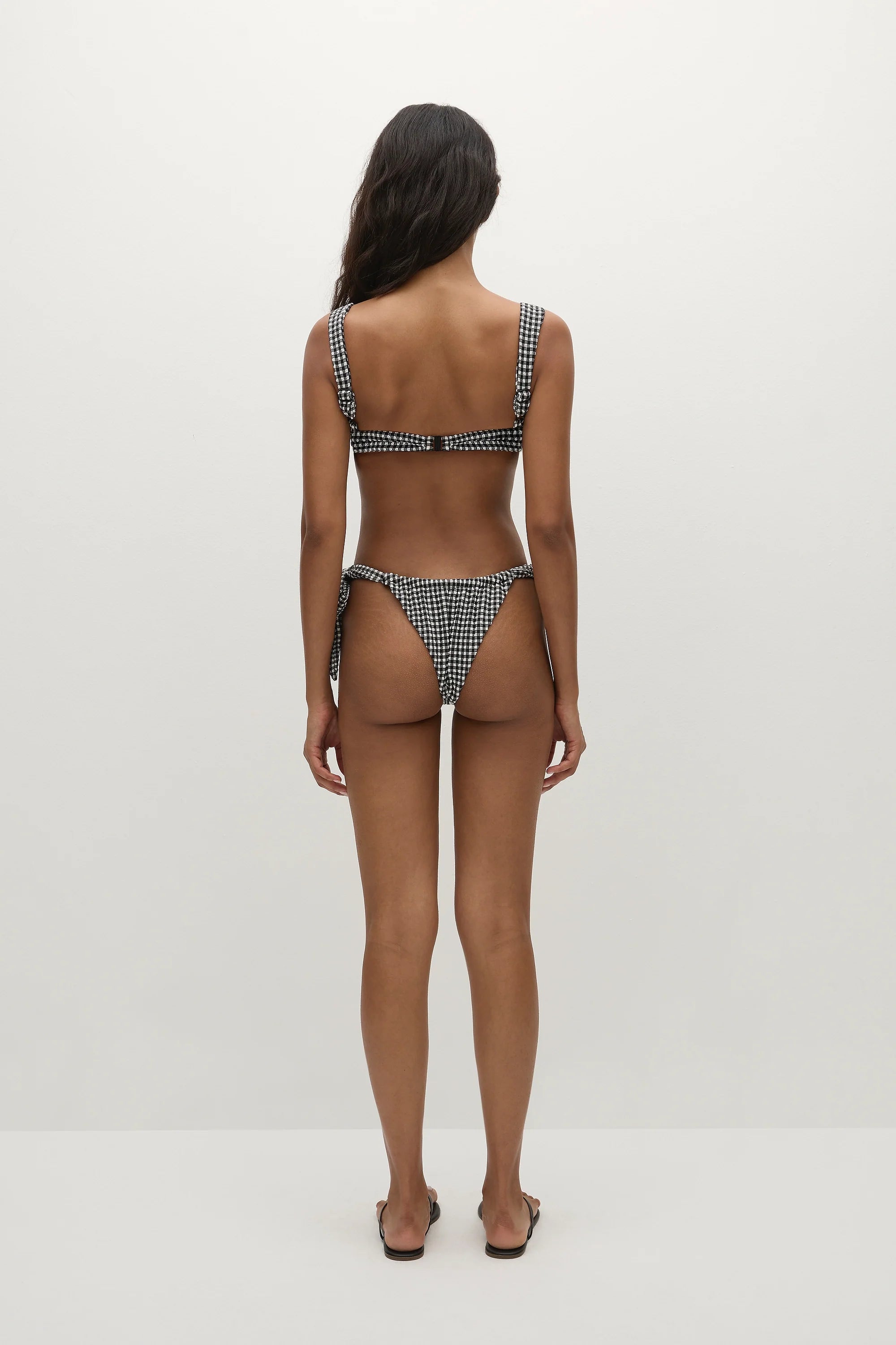 Sol Bikini Top Seersucker Gingham - Final Sale