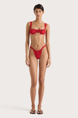 Dinard Bikini Top Red - Final Sale