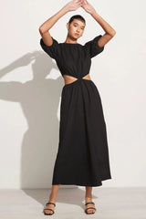 Alessandria Midi Dress Plain Black - Final Sale
