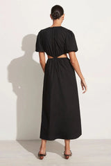 Alessandria Midi Dress Plain Black - Final Sale
