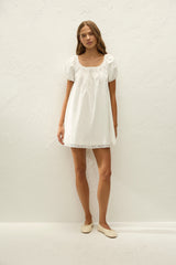 Galle Mini Dress Ixora Lace White