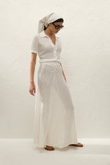 Lenna Skirt Pointelle Lace Vintage White - Final Sale