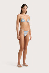 Elea Bikini Top Futura Stripe Sky Blue - Final Sale