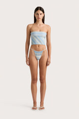 Jean Swim Top Futura Stripe Sky Blue - Final Sale