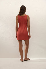 Sanne Mini Dress Dusty Tomato - Final Sale