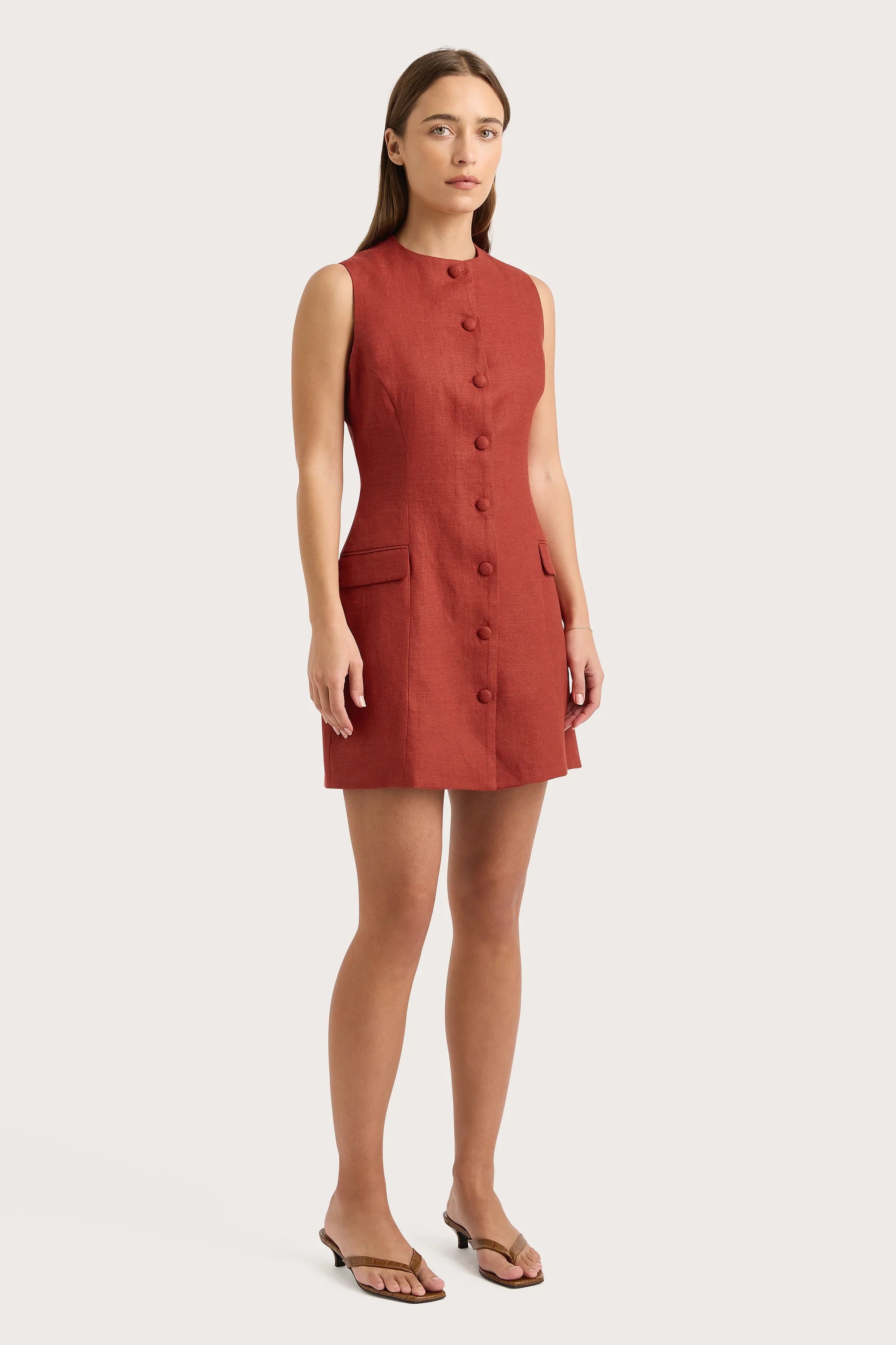 Jane Mini Dress Garnet - Final Sale