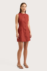 Jane Mini Dress Garnet - Final Sale