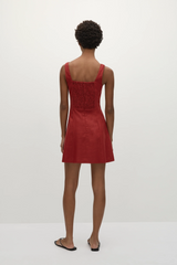 Felice Mini Dress Deep Red - Final Sale
