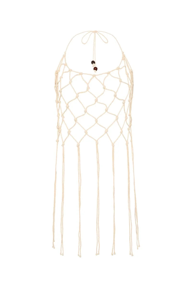 Nelas Macrame Top Off-White - Final Sale