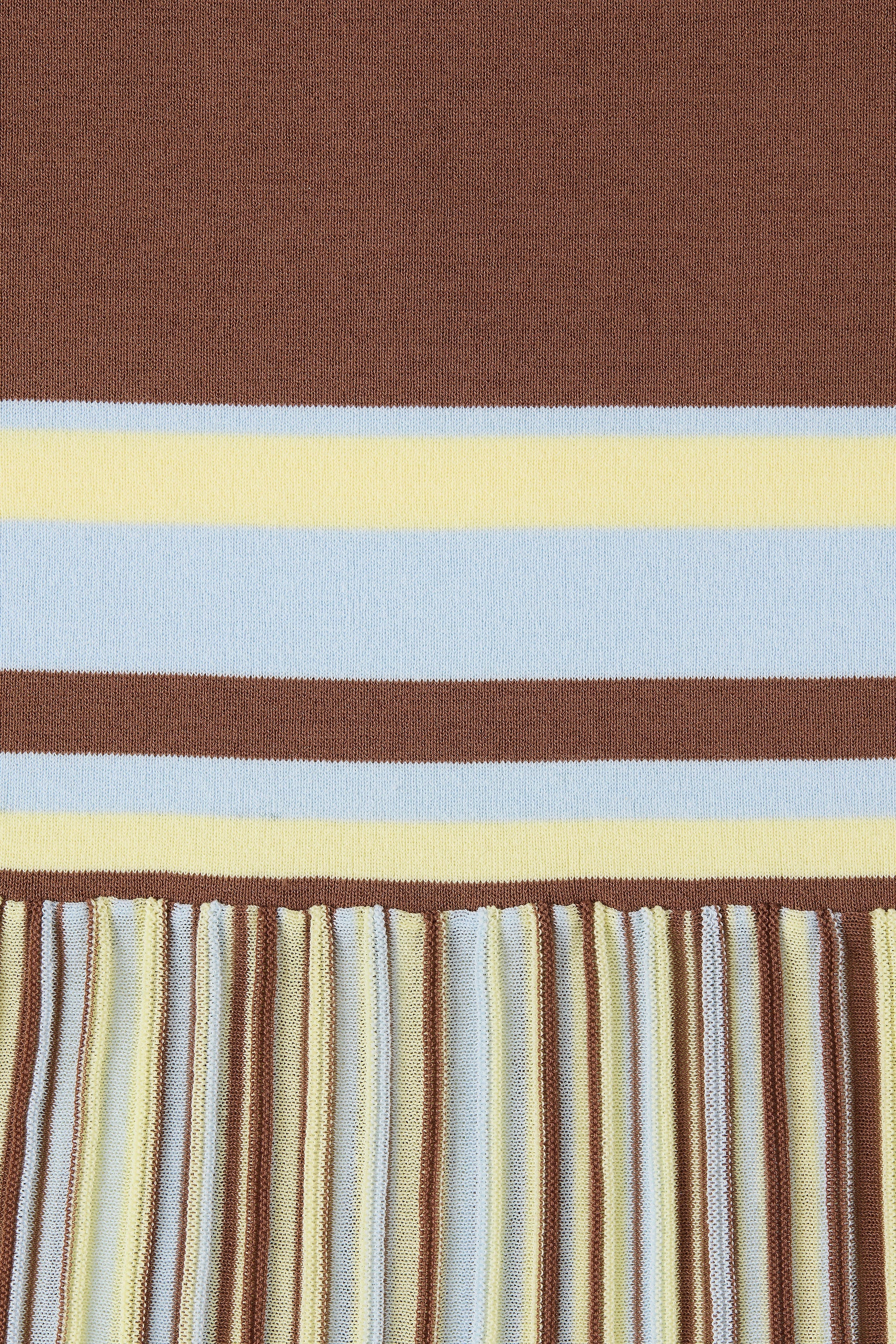 Esenia Knit Dress Sky Blue Pale Yellow Stripe