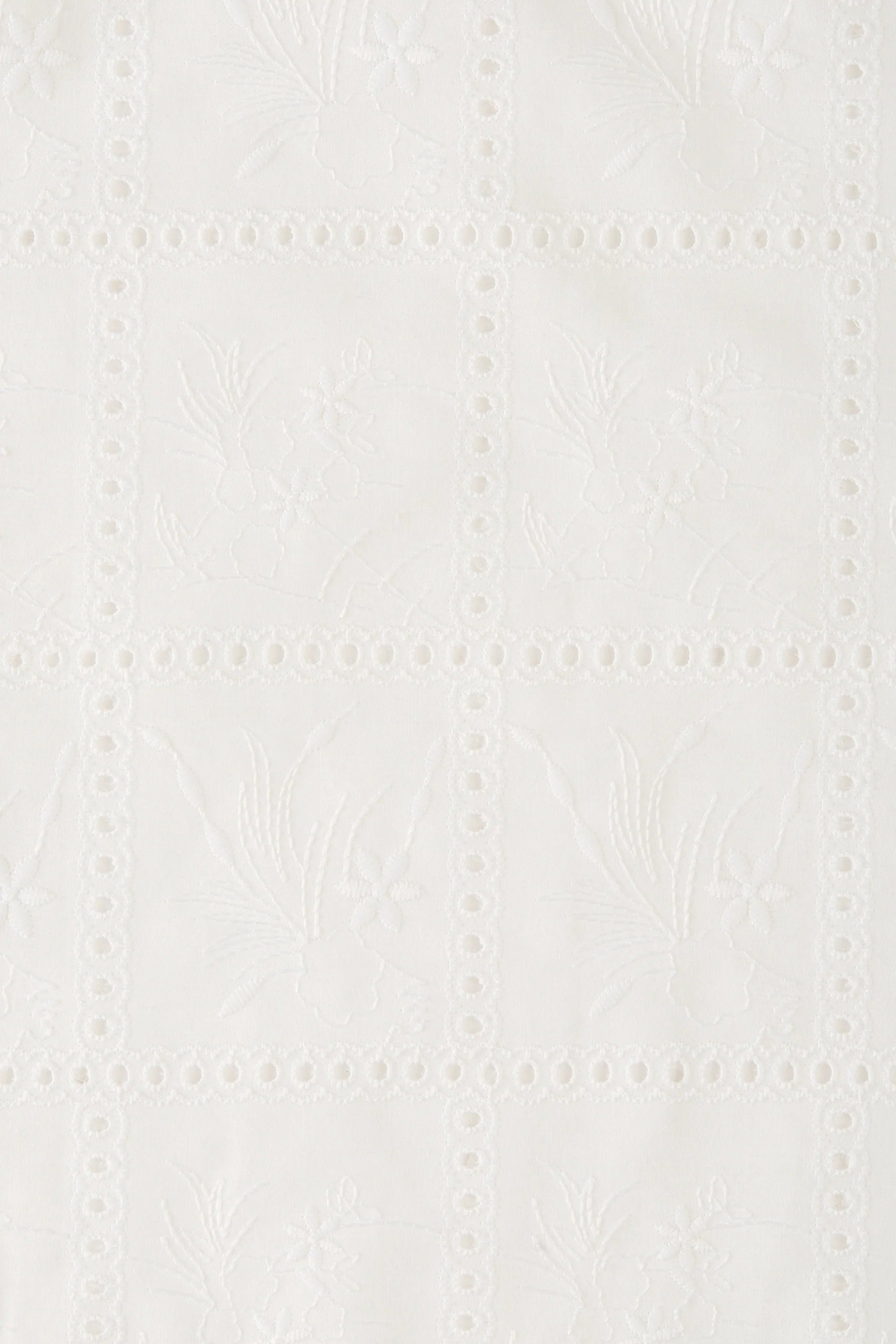 Clementina Head Scarf Handkerchief Broderie White
