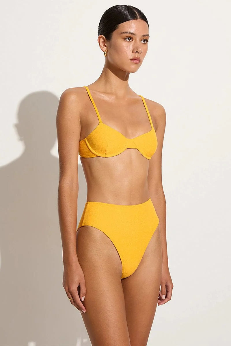 Maxime Bikini Top Citrus Towelling - Final Sale