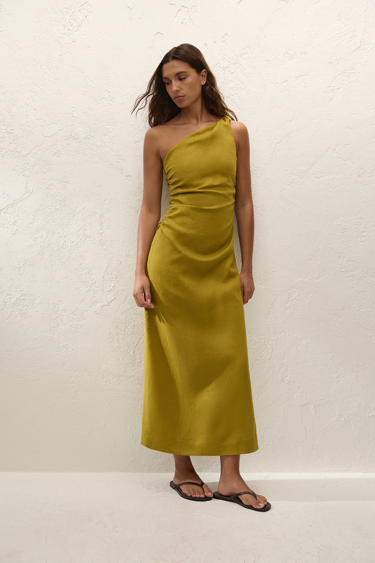 Jomana Midi Dress Olive - Final Sale