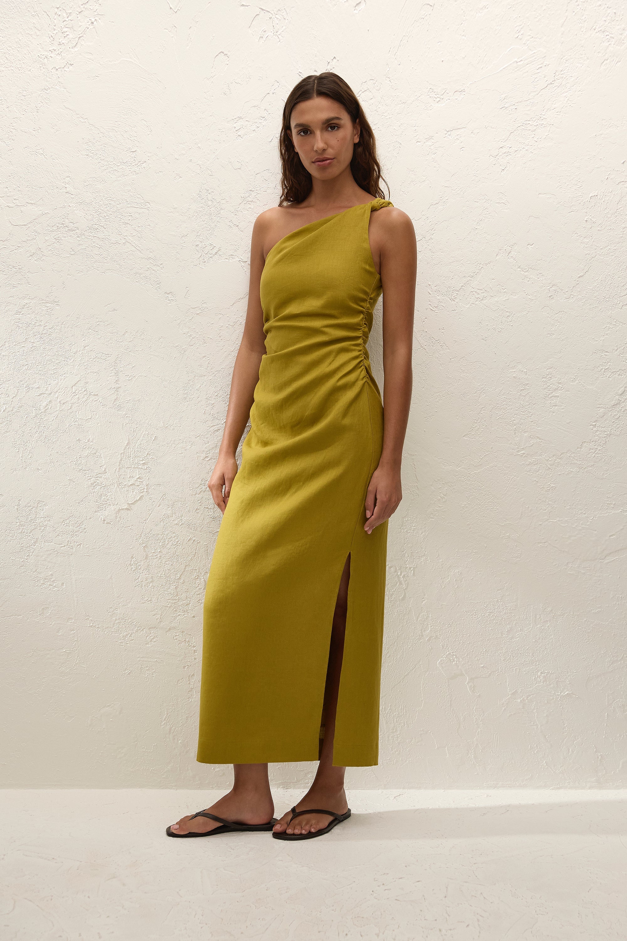 Jomana Midi Dress Olive - Final Sale