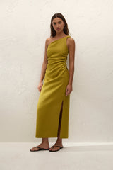 Jomana Midi Dress Olive - Final Sale