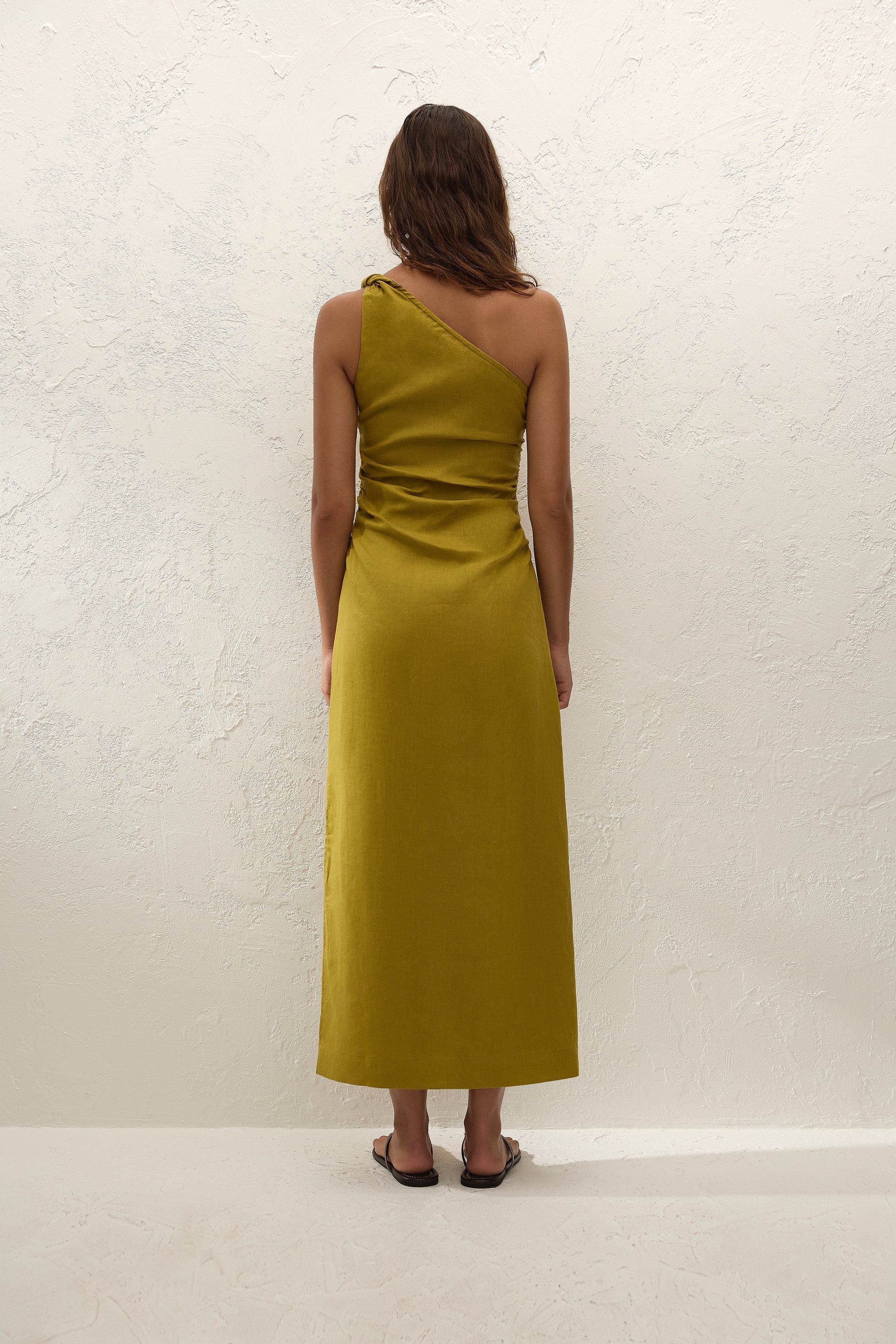 Jomana Midi Dress Olive - Final Sale