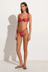 Sol Bikini Top El Limon Floral Pink - Final Sale