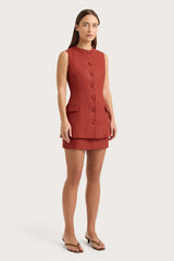 Jane Mini Skirt Garnet - Final Sale
