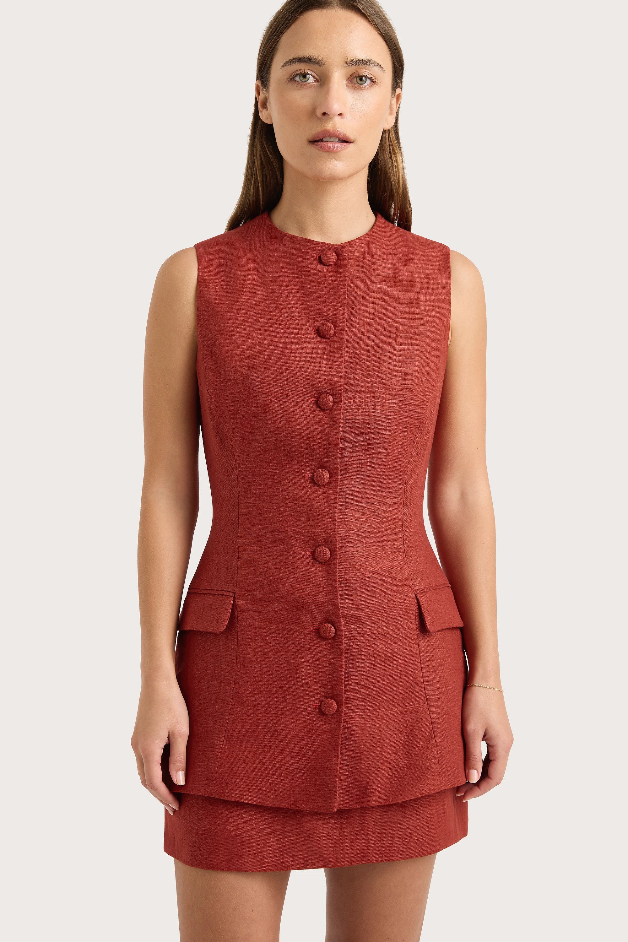 Jane Mini Skirt Garnet - Final Sale