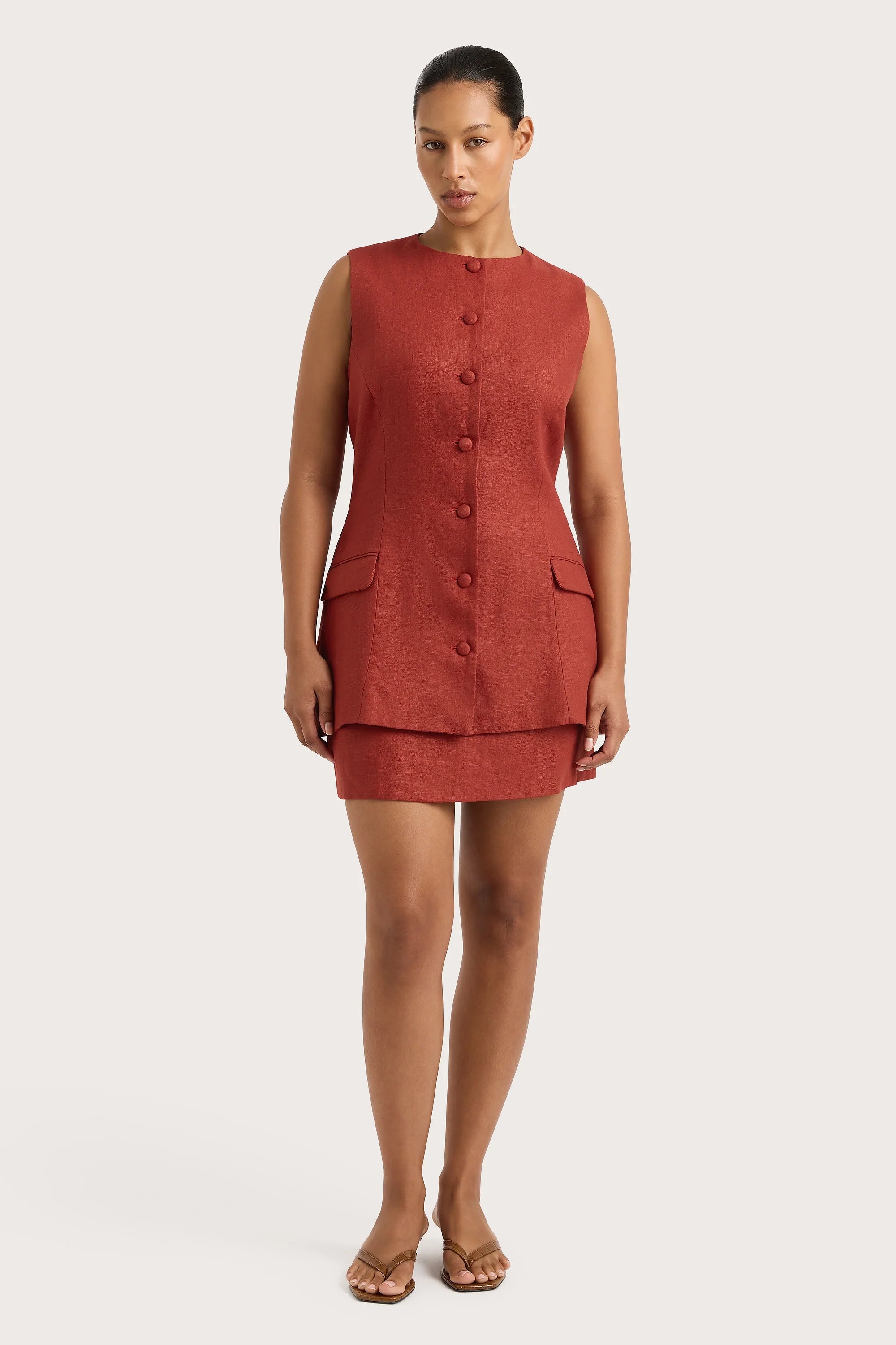 Jane Mini Skirt Garnet - Final Sale
