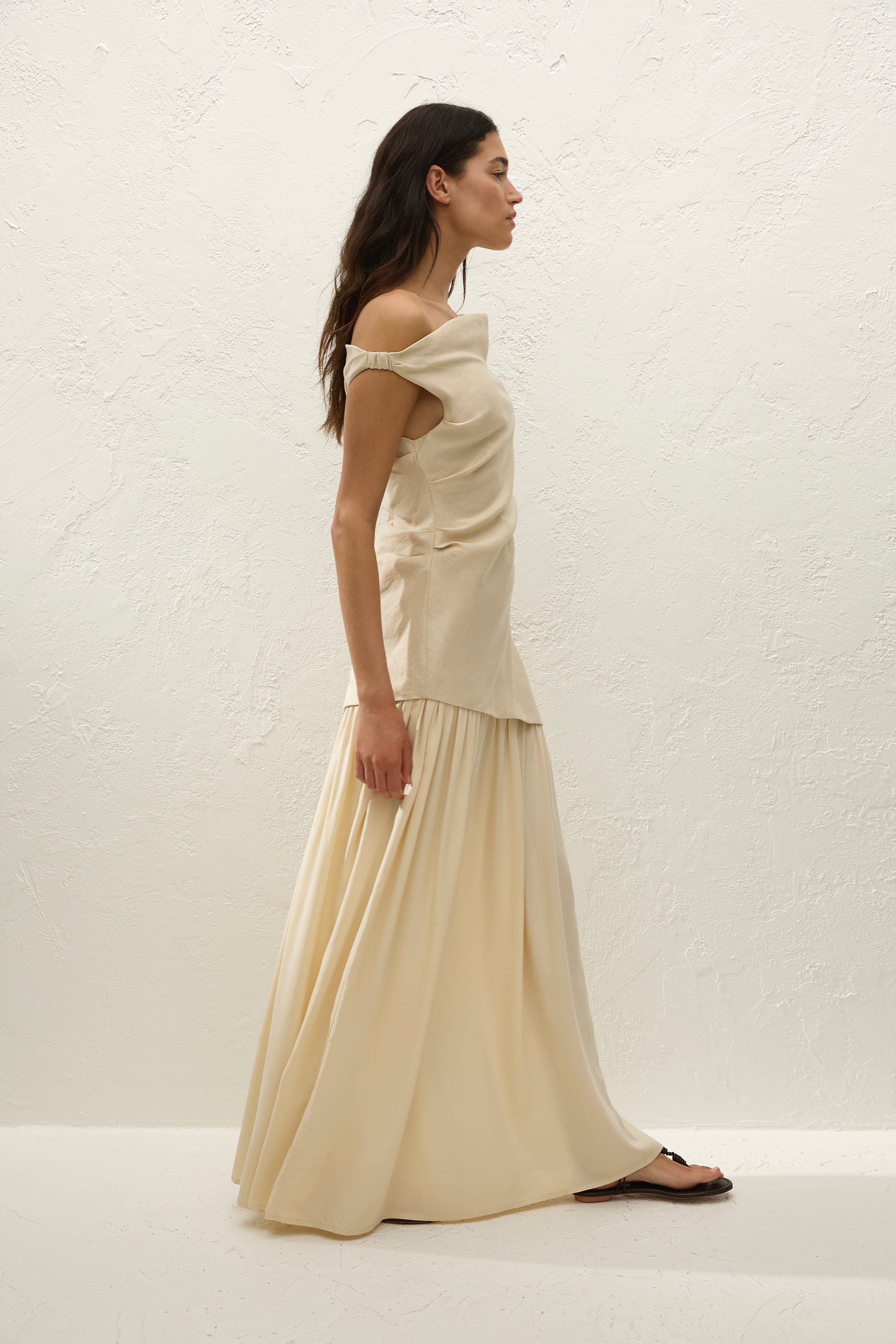 Roma Maxi Dress Panna - Final Sale