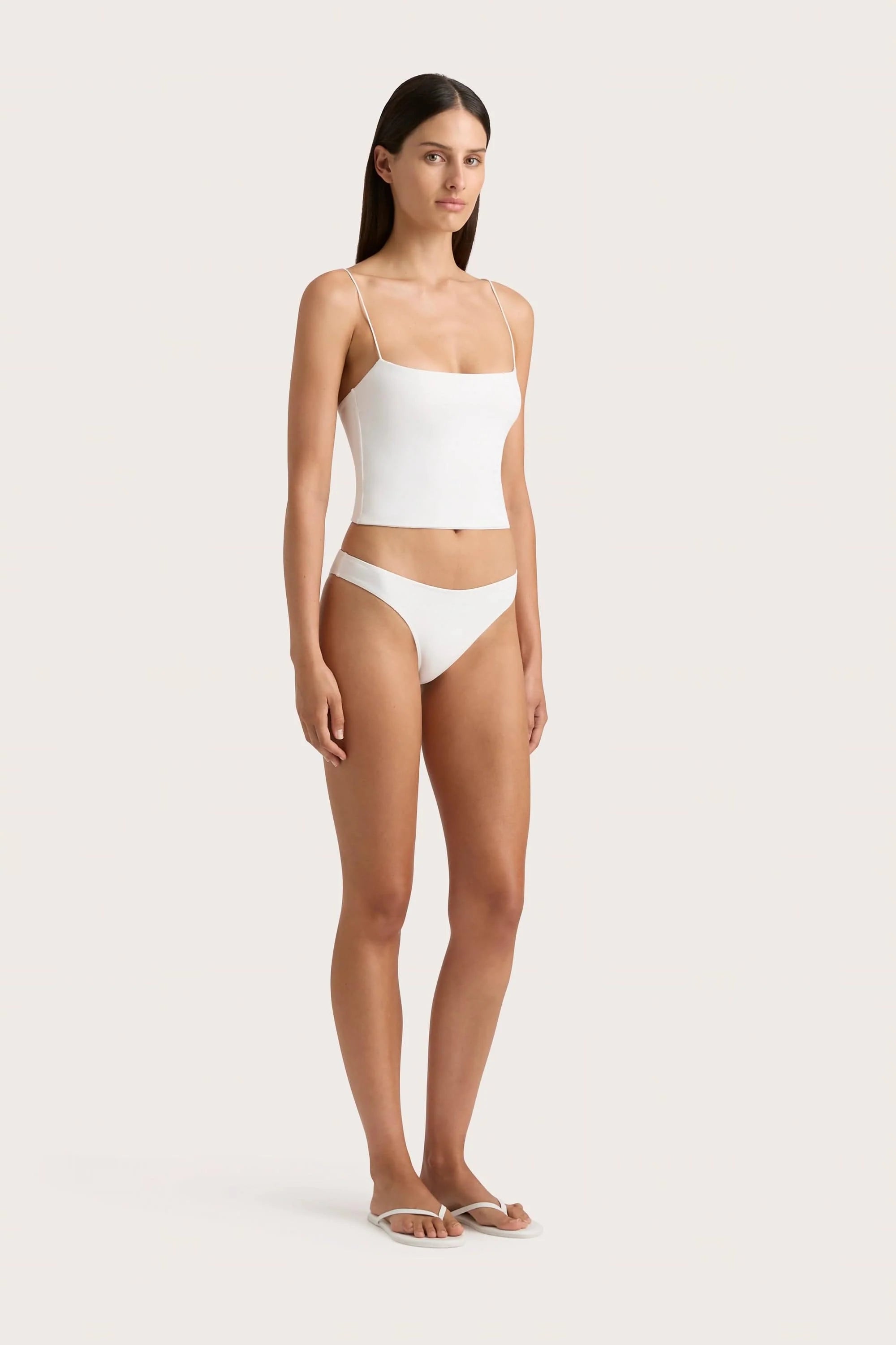 Jean Swim Top White - Final Sale