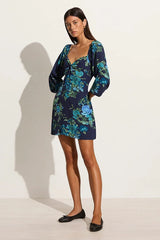 Amias Mini Dress Escala Floral Navy - Final Sale