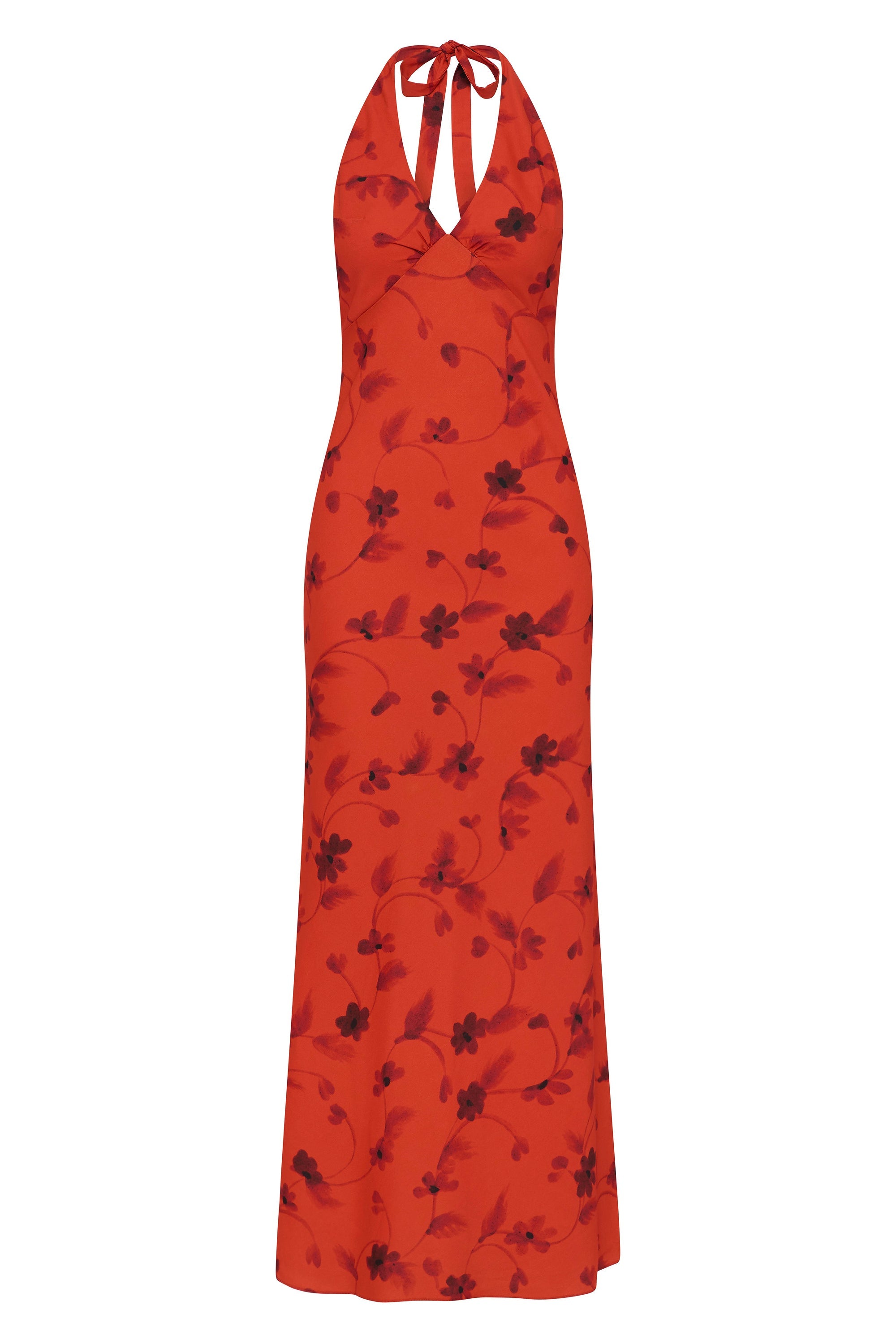Rosa Maxi Dress Pirazzo Floral Rosso - Final Sale