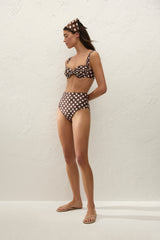 Sol Bikini Top Cioccolato Dot