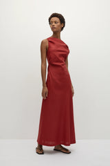 Suis Midi Dress Deep Red - Final Sale