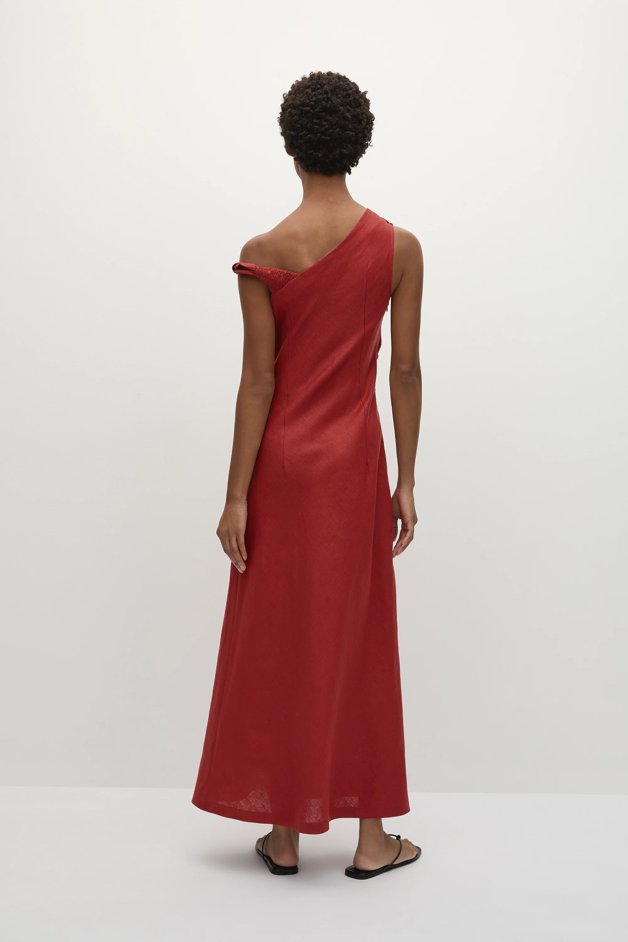 Suis Midi Dress Deep Red - Final Sale