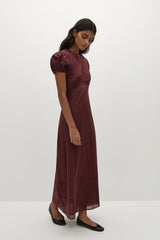 Dagny Midi Dress Bordeaux - Final Sale