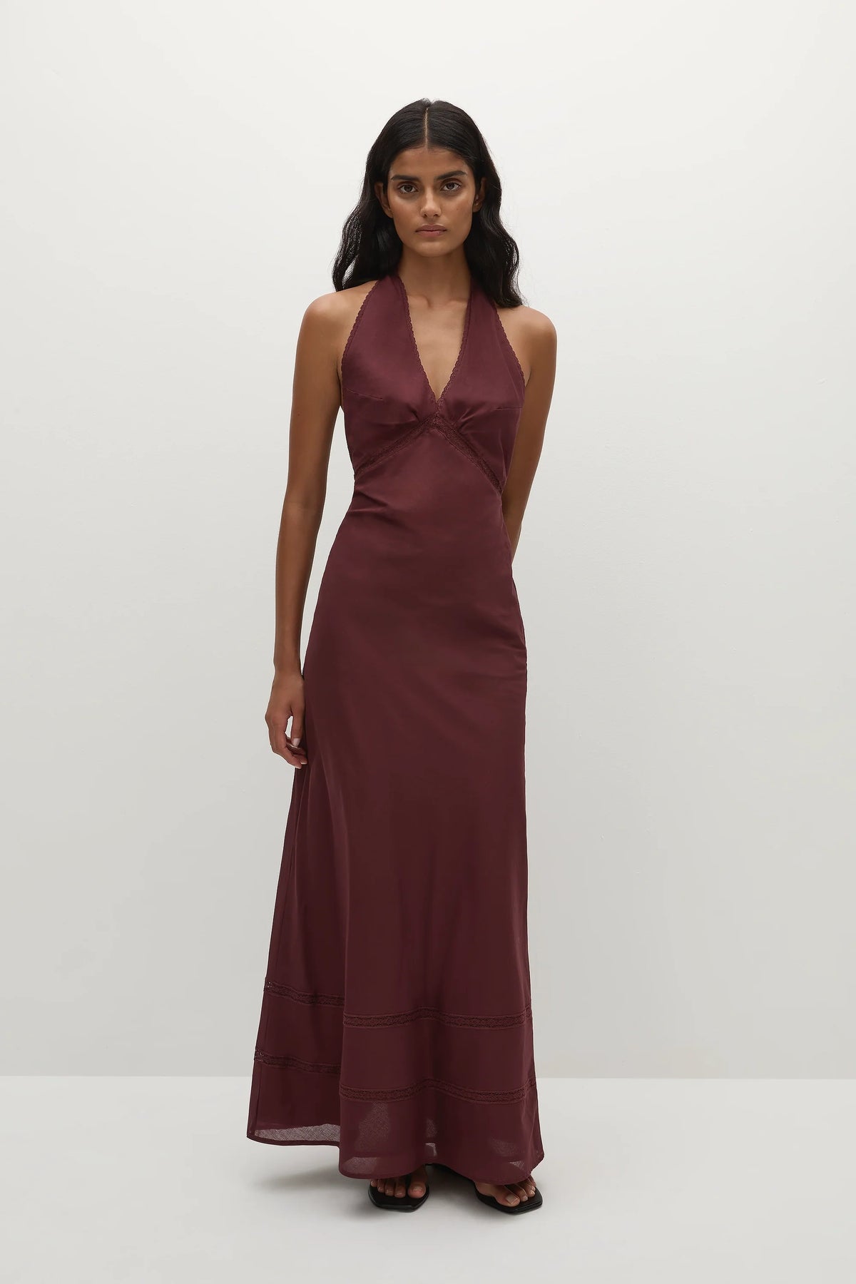 Jasmine Maxi Dress Bordeaux - Final Sale