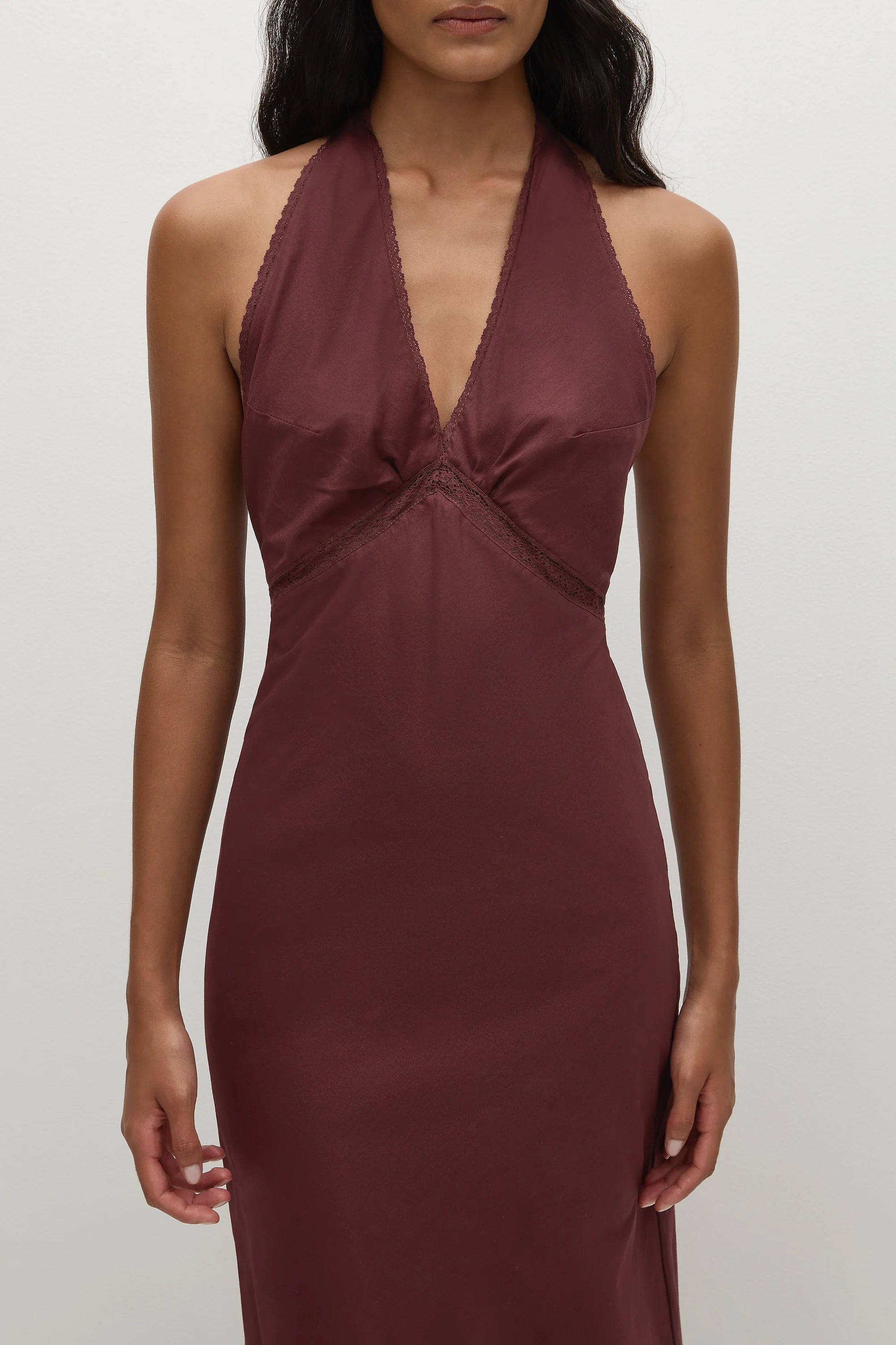 Jasmine Maxi Dress Bordeaux - Final Sale