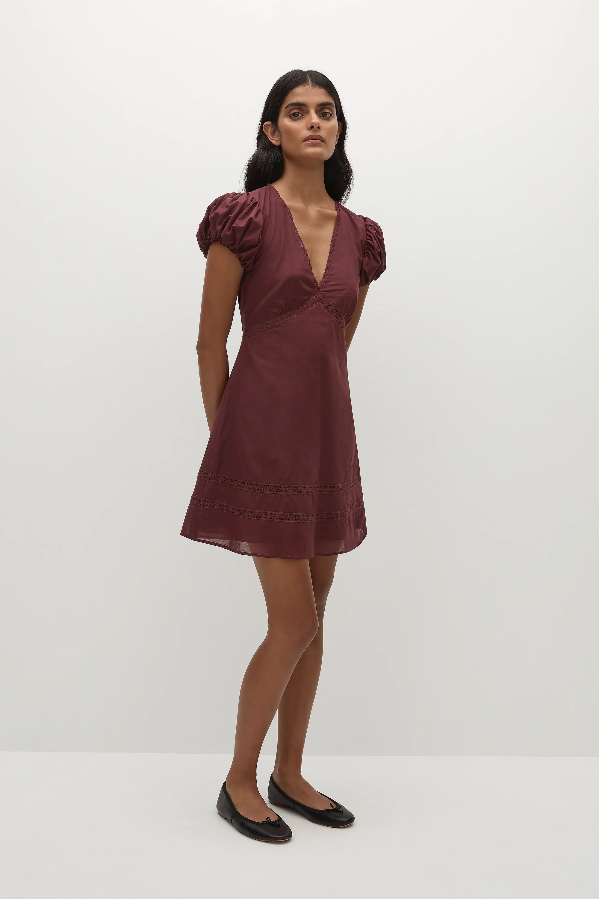 Ulla Mini Dress Bordeaux - Final Sale