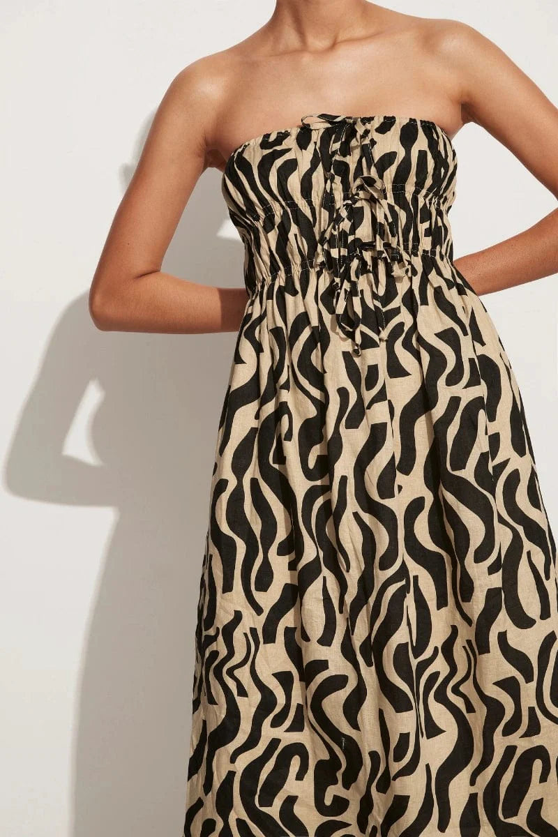 Contessa Midi Dress La Cateau Print - Final Sale