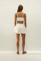 Arras Short Ixora Lace White