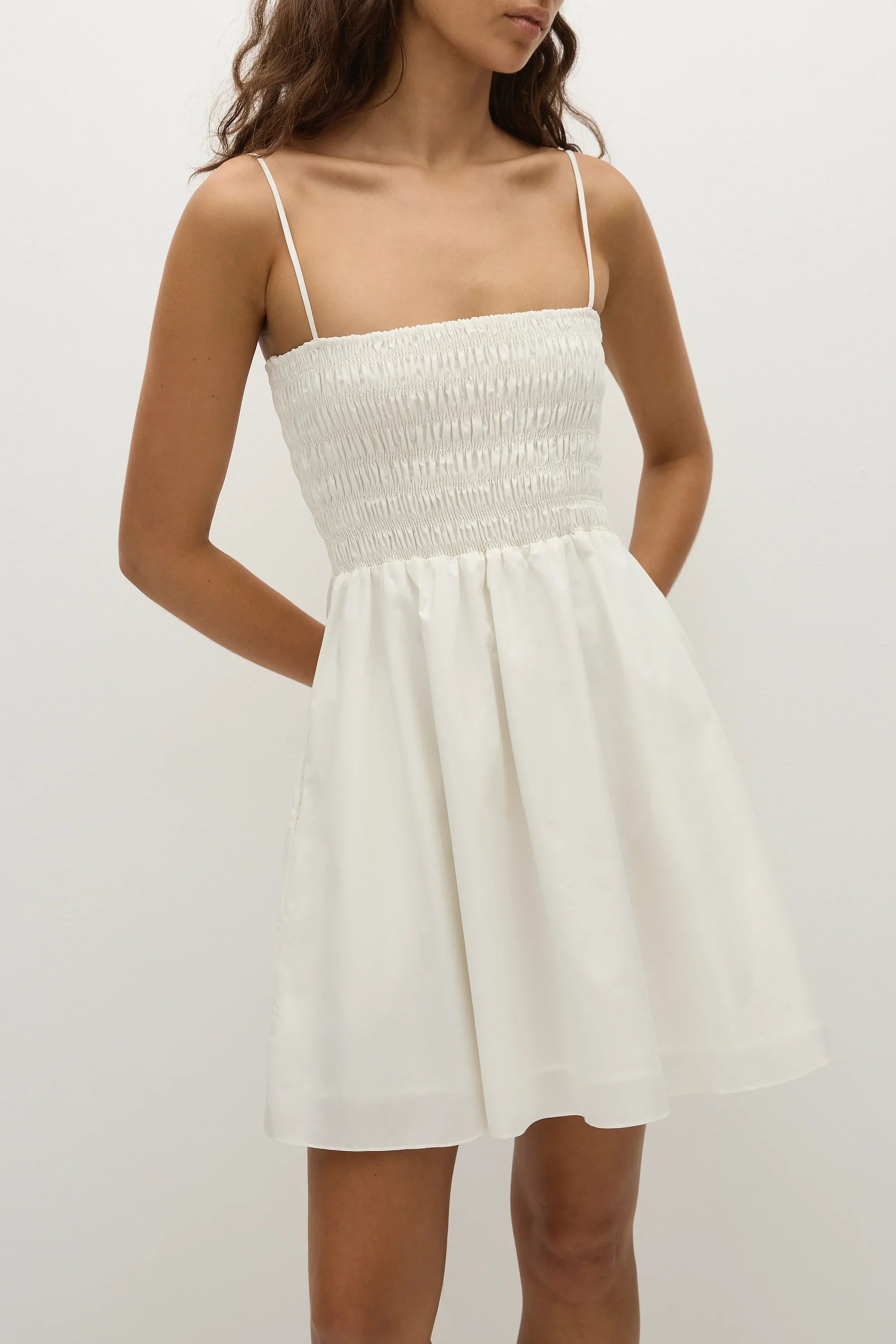 Jean Mini Dress White