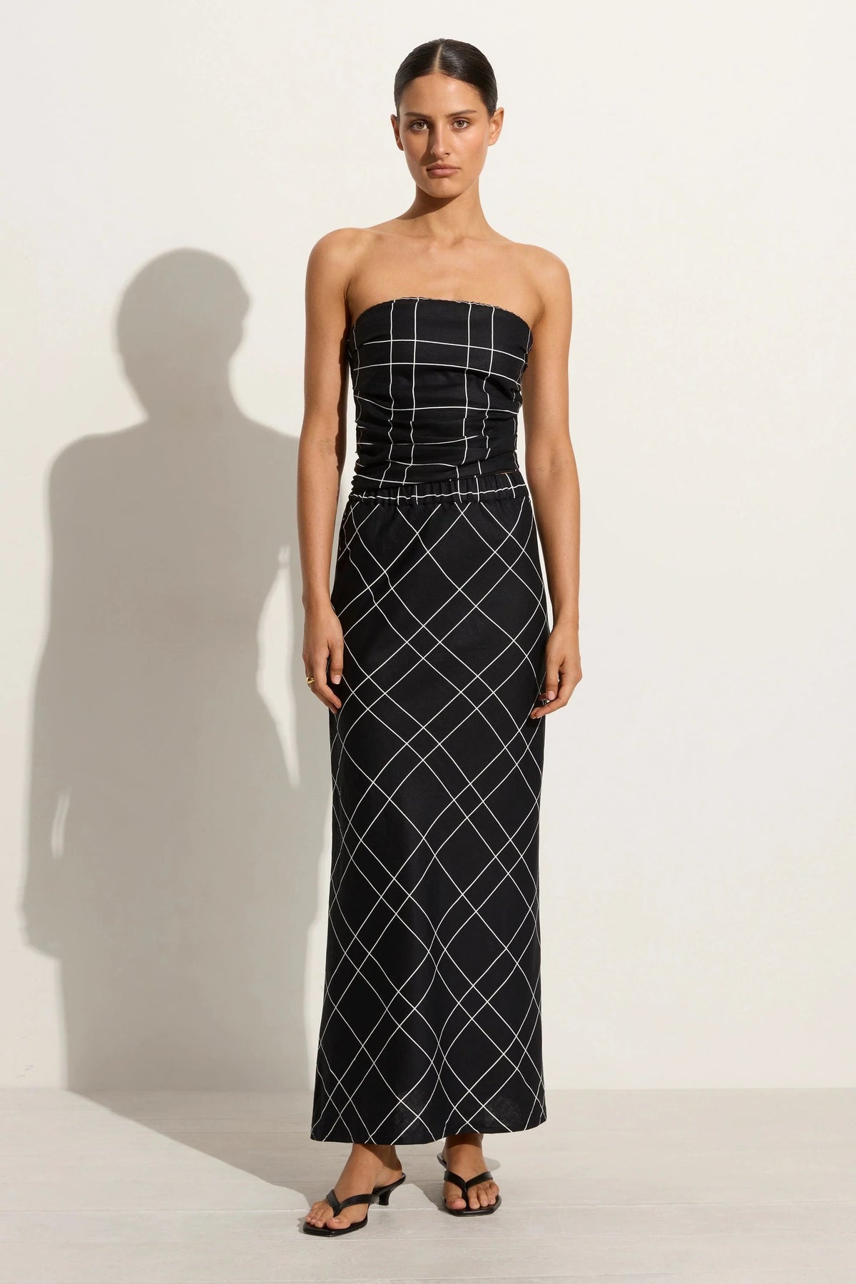 Setubal Top Letizia Check Black - Final Sale
