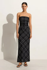 Setubal Top Letizia Check Black - Final Sale