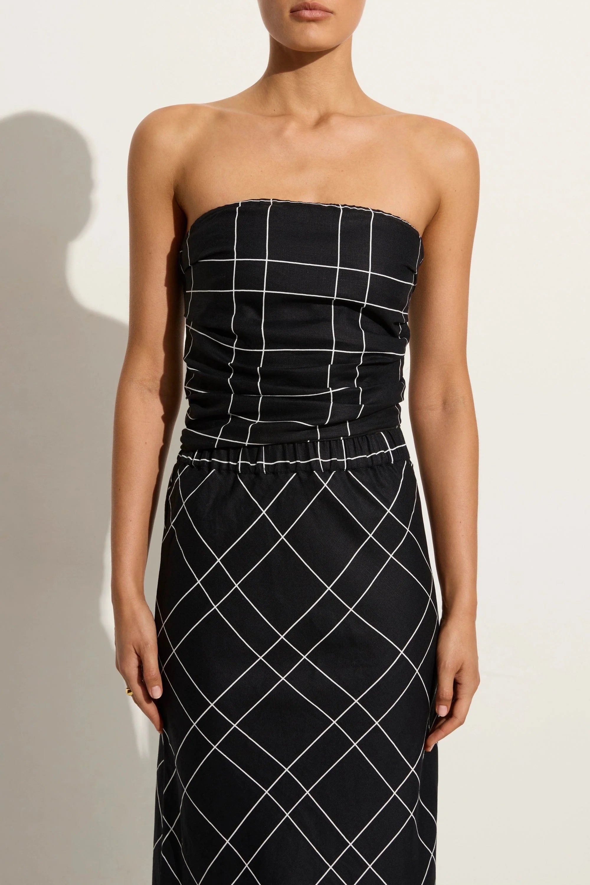Setubal Top Letizia Check Black - Final Sale