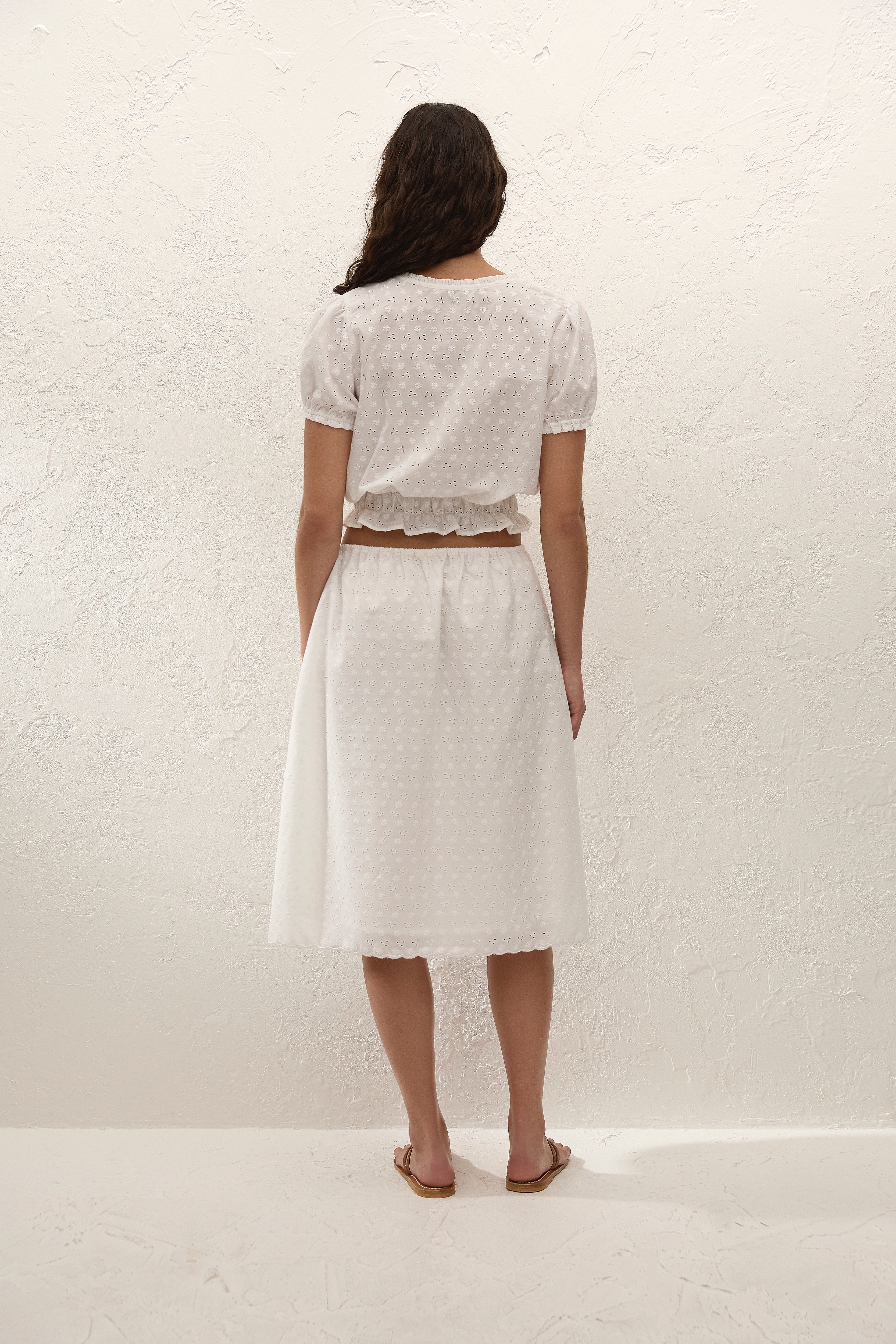 Santana Skirt Lucy Broderie White