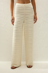 Tanya Pant Ida Pointelle Vintage White