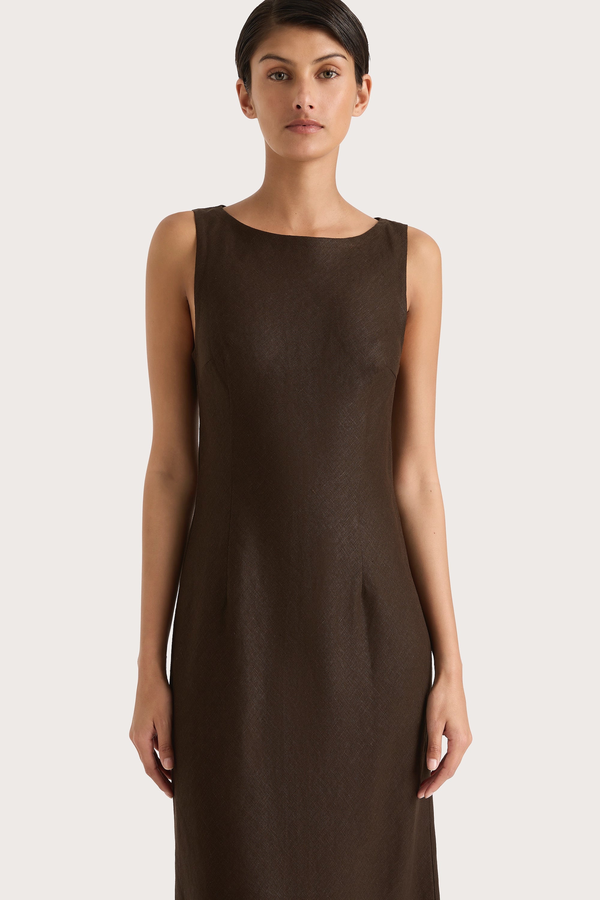 Lydie Maxi Dress Coffee - Final Sale