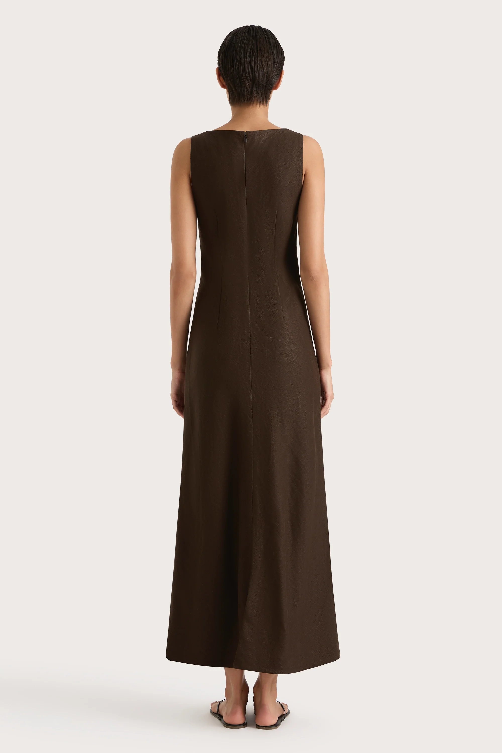 Lydie Maxi Dress Coffee - Final Sale